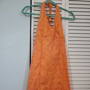 Angie Coral Floral Patterned Mini Dress